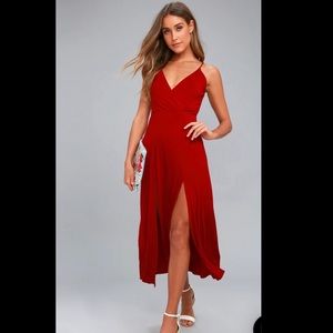 Lulu’s RED Midi Dress